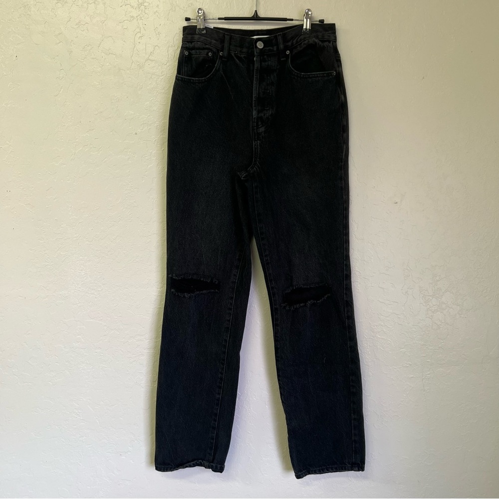 PacSun Faded Black High Waist Distressed‎ Dad Jeans Sz 26 EUC